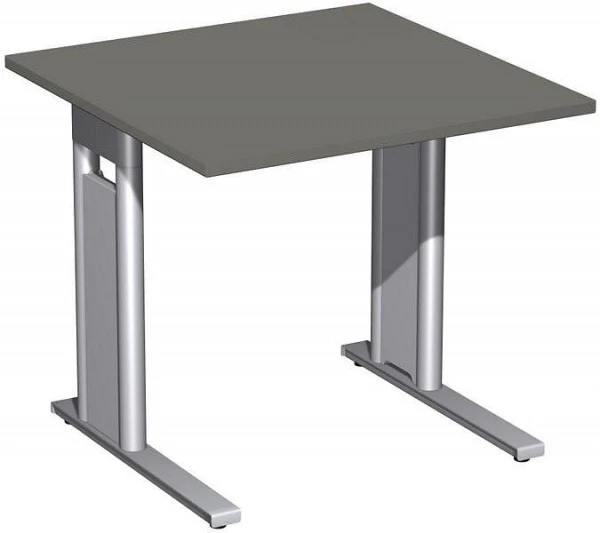 Organisateur de tickets bureau geramöbel rigide pied en C en option 800x800x720 graphite/argent N-648101-GS commander à ba...