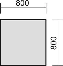 Organisateur de tickets bureau geramöbel rigide pied en C en option 800x800x720 graphite/argent N-648101-GS commander à ba...