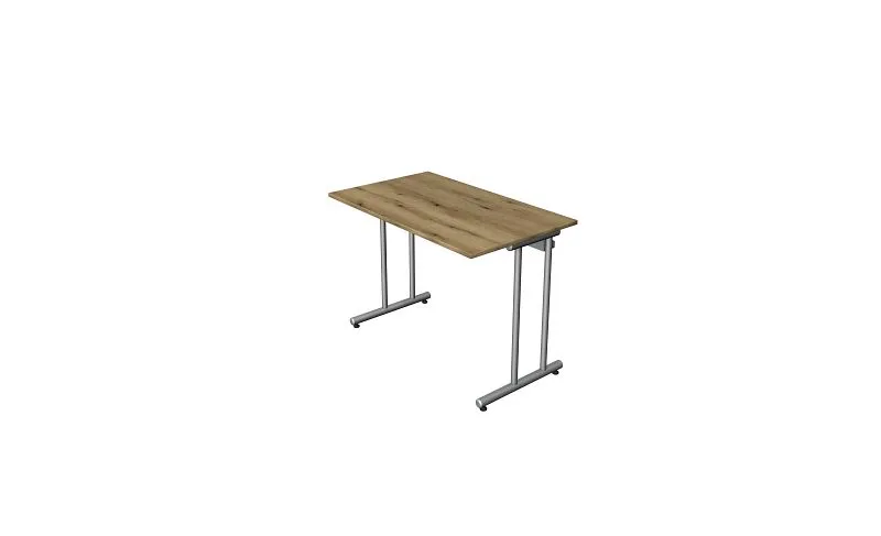 Organisateur de tickets Bureau Kerkmann start-up L 1000 x P 600 x H 750 mm avec pied en C en aluminium argent chêne 114390...
