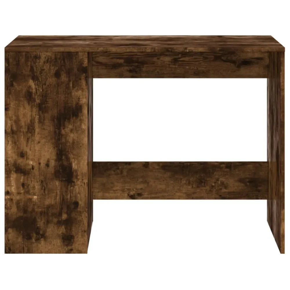 Pochette de classement Bureau table poste de travail meuble d'ordinateur informatique étude chêne fumé 102 x 50 x 75 cm bo...