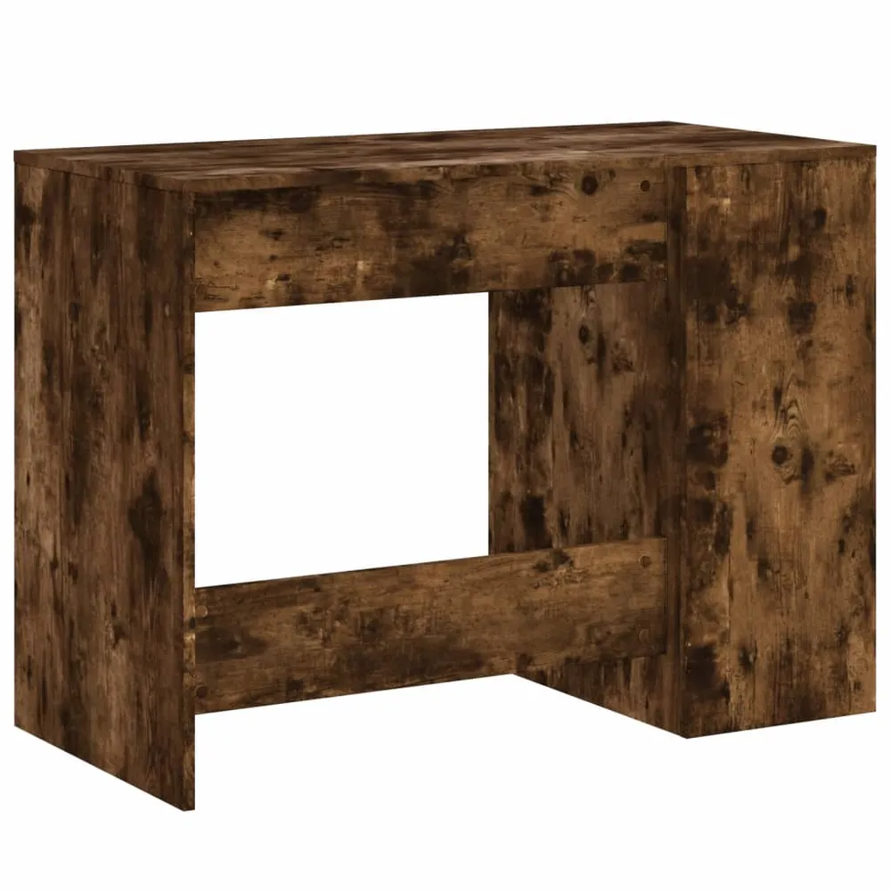 Pochette de classement Bureau table poste de travail meuble d'ordinateur informatique étude chêne fumé 102 x 50 x 75 cm bo...