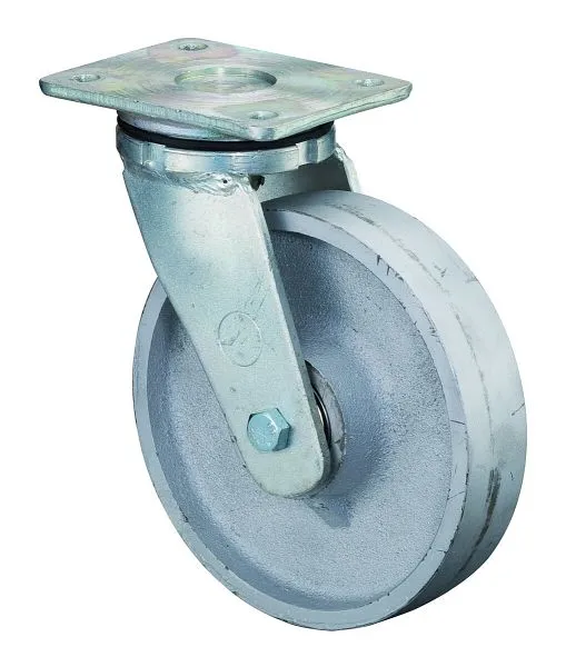 Roues BS Roulette robuste largeur de roue 54 mm Ø roue 250 mm capacité de charge 1400 kg bande de roulement coulée corps d...