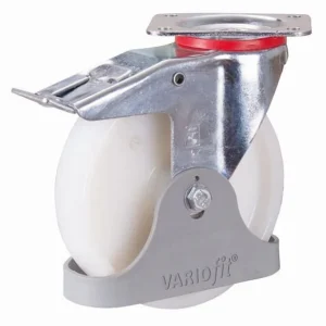 Rouleau de frein VARIOfit en polyamide 125 x 38 mm blanc avec roulement rigide à billes de précision dpp-125.002 se procur...