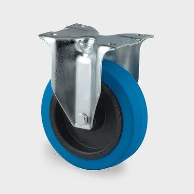 Roulette fixe TENTE-ROLLEN roue Ø 125 mm capacité de charge 250 kg hauteur 155 mm roulement à rouleaux 3478UFR125P62 bleu...