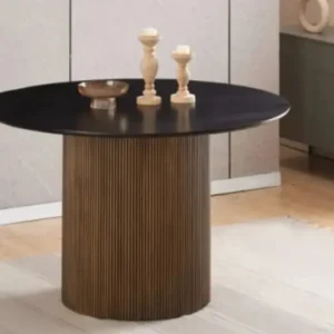 Table Manager Baieta Pied Doré Plateau Noir 120x75 CM