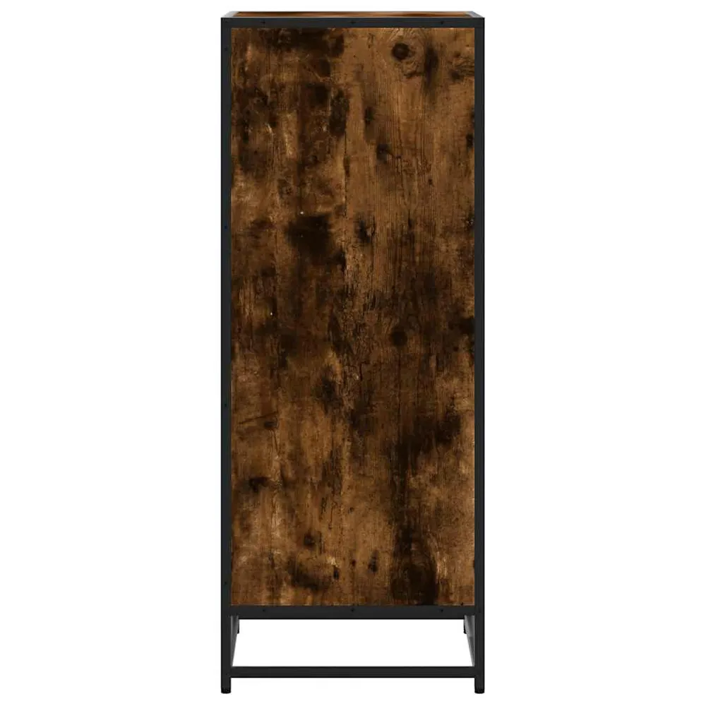 Étagère à chaussures chêne fumé 48x38x97,5 cm bois d'ingénierie