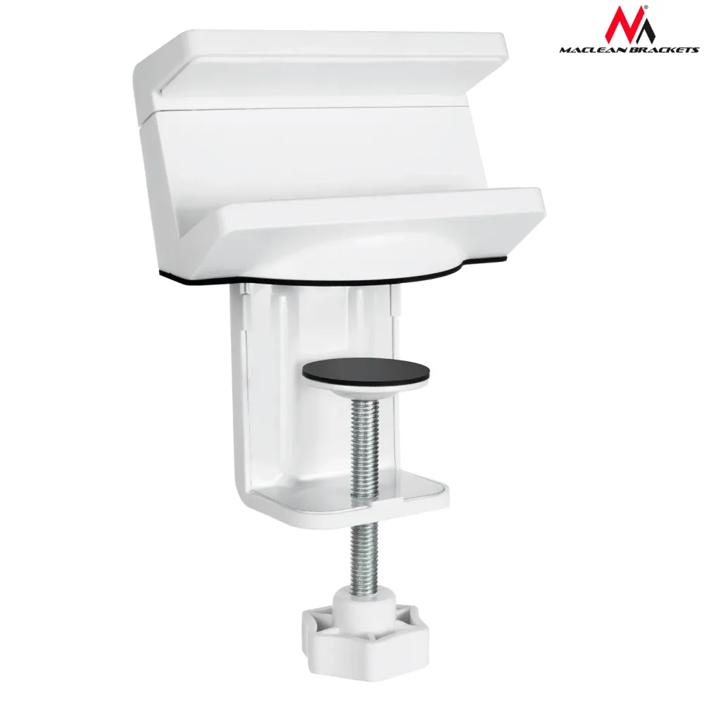 Professionnel Haute Définition Maclean Brackets MC-808 Support de bureau pour multiprise blanc