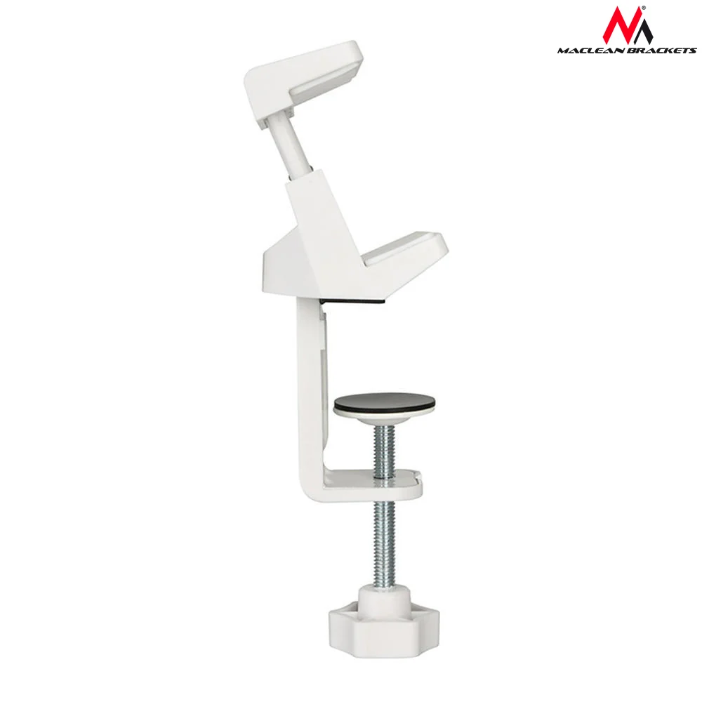 Professionnel Haute Définition Maclean Brackets MC-808 Support de bureau pour multiprise blanc