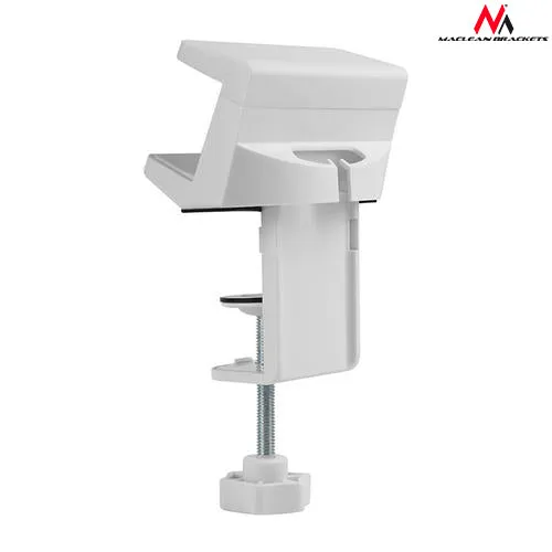 Professionnel Haute Définition Maclean Brackets MC-808 Support de bureau pour multiprise blanc