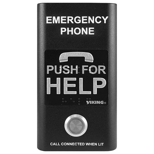 Compact VoIP Emergency Phone Noir jais VIK-E-1600-BK-IP