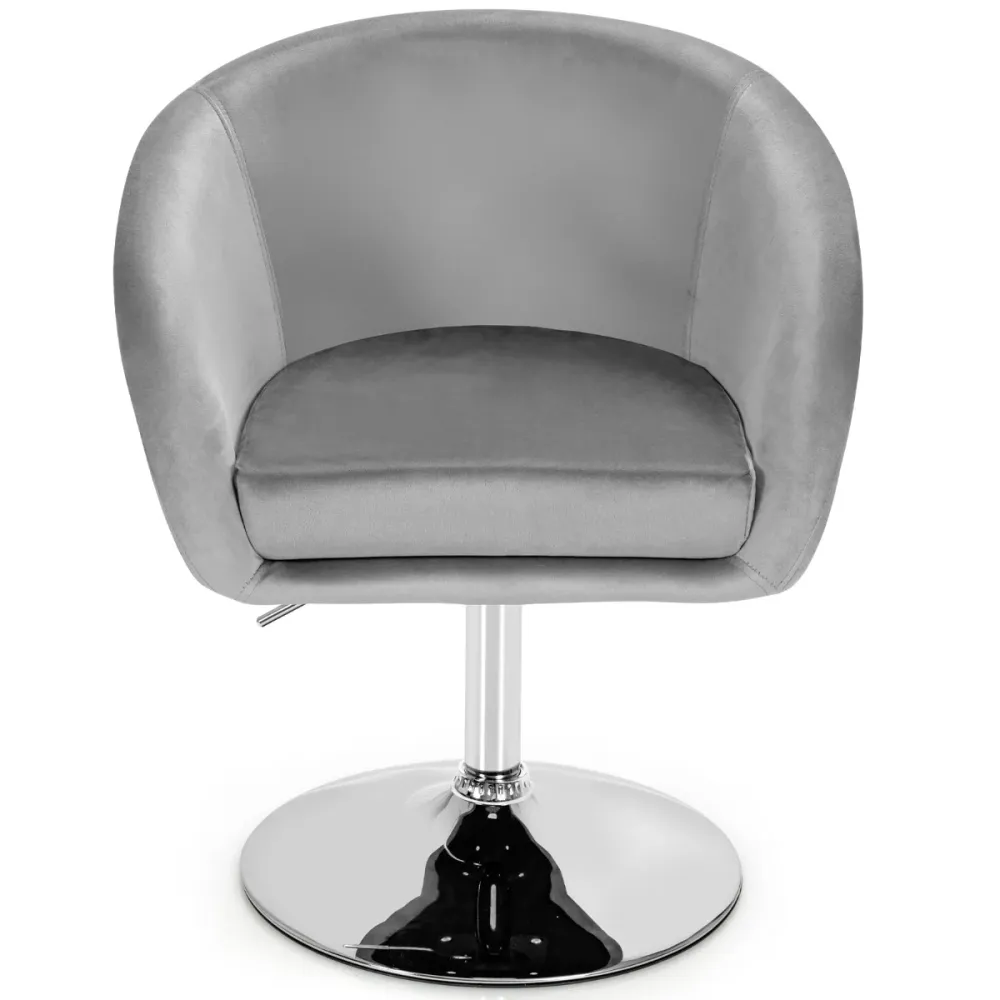 Accessoire Modulable Premium Chaise pivotante en velours fauteuil de bureau réglable en hauteur base galvanisée charge 125...