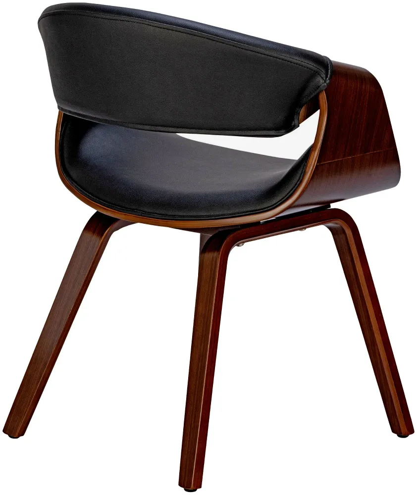 Accessoire Modulable Premium Chaise de salle à manger fauteuil de bureau sans roulette assise en synthétique noir pieds en...