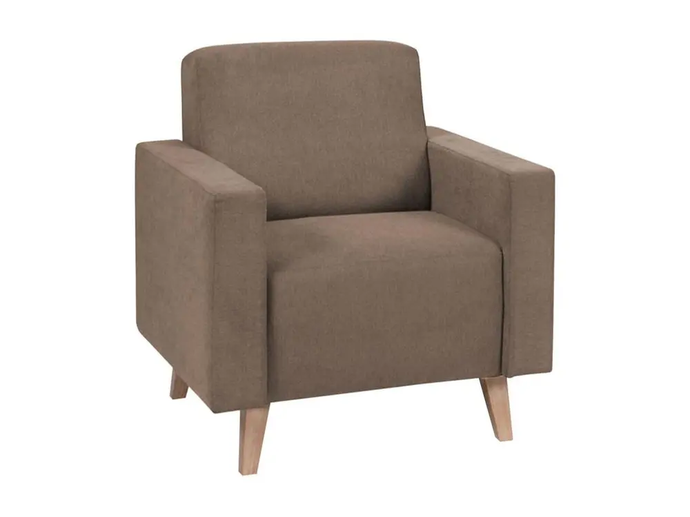 Fauteuil Providence D102 Moric 03, Marron, 80x75x75cm, Tapisserie, Pieds: Plastique pour bureau à hauteur variable