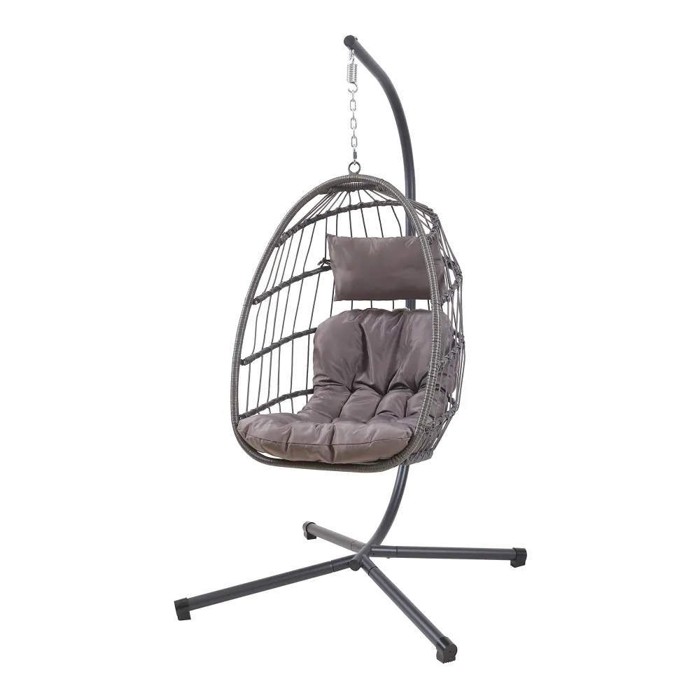 Pieds antidérapants pour Fauteuil suspendu avec support 196 x 110 x 95 cm gris 03_0009475
