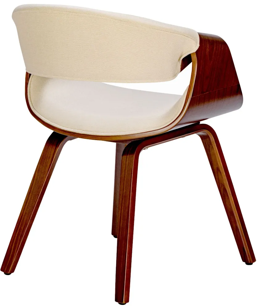 Professionnel Haute Qualité Chaise de salle à manger fauteuil de bureau sans roulette assise en tissu crème pieds en bois...