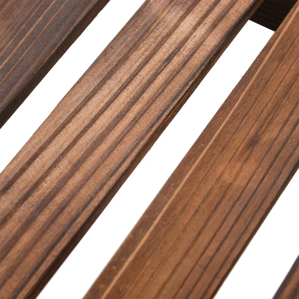 Support à fleurs meuble plante avec roues 110 x 25 x 101 cm bois massif de sapin marron 02_0045224 pour un espace de trava...