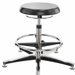 Tabouret de travail pour salle blanche Dauphin ESD PU base en aluminium patins de sol anneau de pied 267224 prendre à bas...