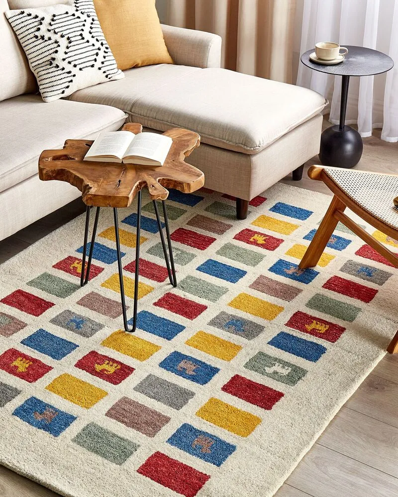 Vloerkleed gabbeh meerkleurig 140 x 200 cm MURATLI