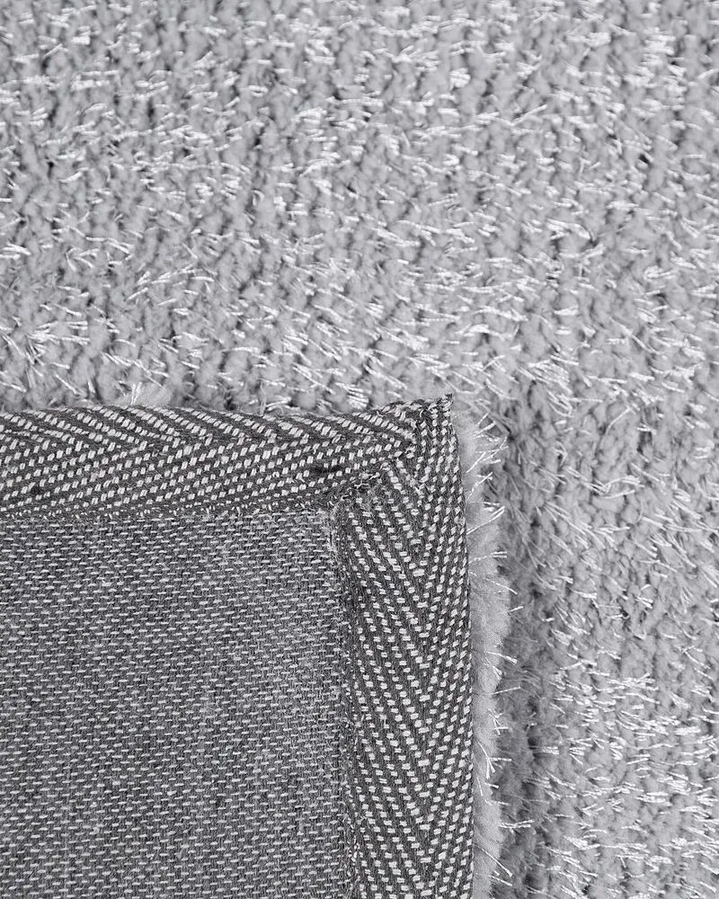 Vloerkleed tissu synthétique lichtgrijs 140 x 200 cm DEMRE