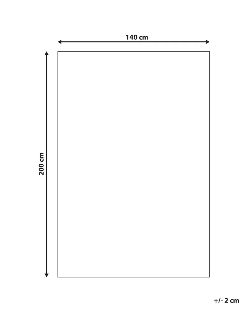 Vloerkleed tissu synthétique lichtgrijs 140 x 200 cm DEMRE