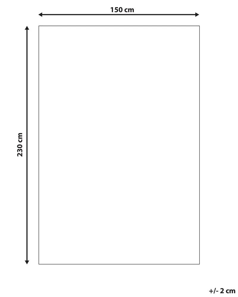 Vloerkleed tissu synthétique meerkleurig 150 x 230 cm PELITLI