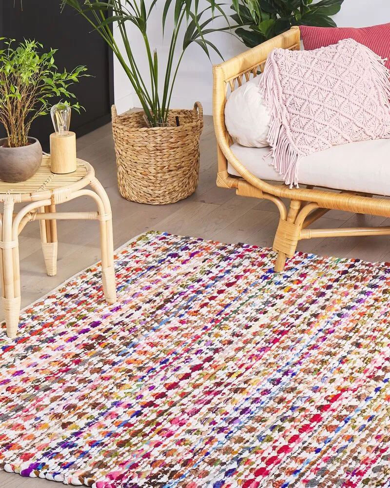 Vloerkleed tissu synthétique multicolor 140 x 200 cm ARAKLI