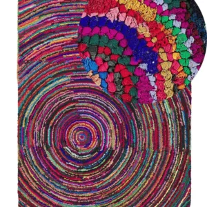 Vloerkleed tissu synthétique multicolor 160 x 230 cm MALATYA