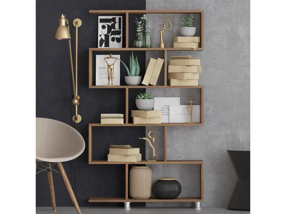 Étagère bibliothèque Tariva L90cm Bois ténébreux