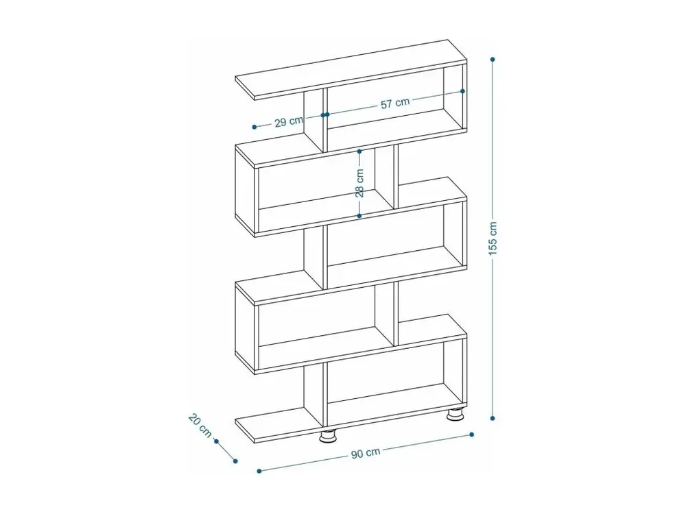 Étagère bibliothèque Tariva L90cm Bois ténébreux