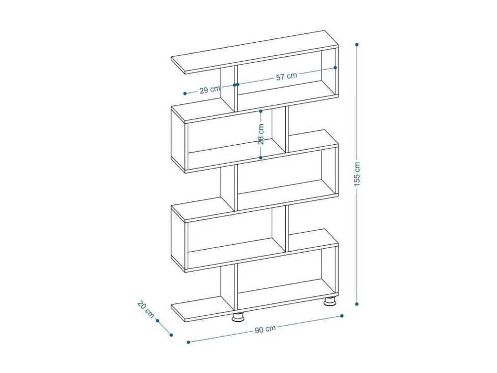 Étagère bibliothèque Tariva L90cm Bois ténébreux