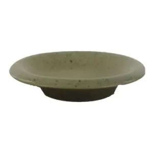 Assiette en grès khaki Bosque Pomax - 13cm avec clip de poche