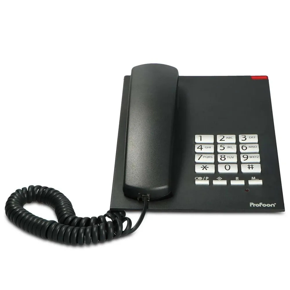 Alecto CW20 - Téléphone Filaire Noir