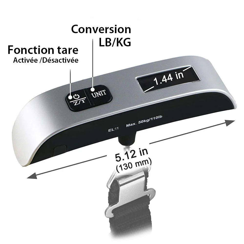 Balance numérique portable, batterie incluse