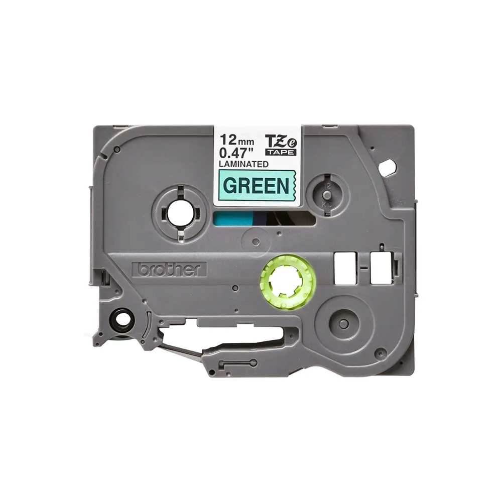 Brother - Cassette à ruban TZe-731 pour étiqueteuse Brother | 12mm x 8m | Noir sur Vert - TZE731