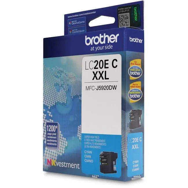 Cartouche d'encre originale Brother INKvestment LC20ECS - Cyan Brother Industries, Ltd