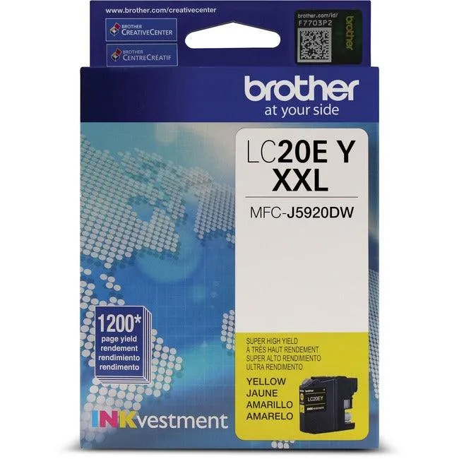 Cartouche d'encre originale Brother INKvestment LC20EYS - Jaune Brother Industries, Ltd