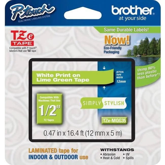 Ruban TZe laminé Brother PTouch 1/2" Brother Industries, Ltd