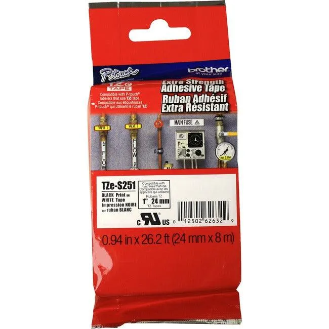 Rubans adhésifs extra-forts Brother 1" TZ Brother Industries, Ltd