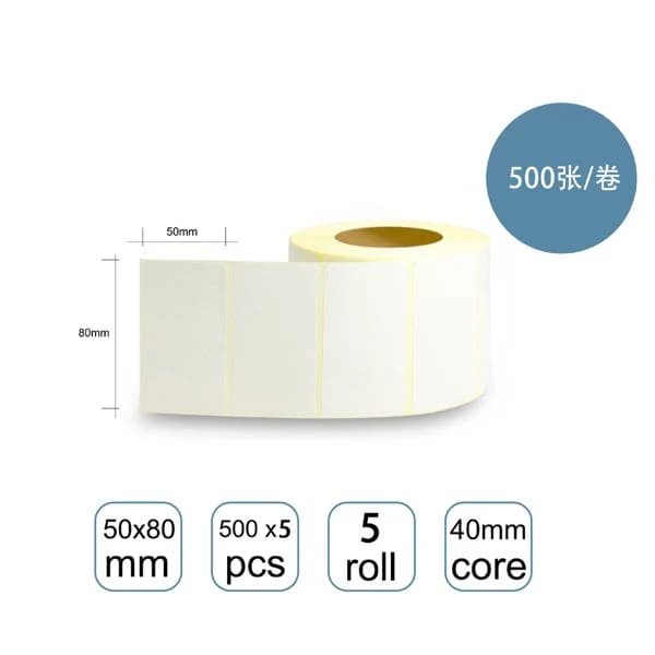 CARTA ADESIVE MISURA:80*50MM 500/PZ