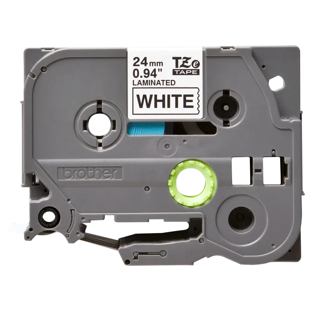 Cassette originale à ruban pour étiqueteuse Brother 24mm noir sur blanc - TZe-251