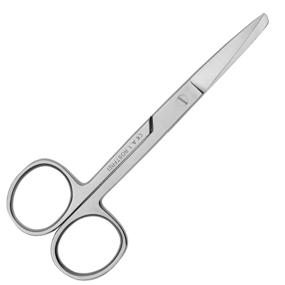 Ciseaux courbés - pointu / émoussé - 11,5 cm - lame courbée