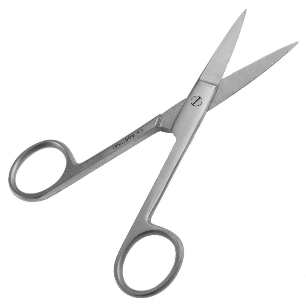 Ciseaux fins - Ciseaux polyvalents - Petit ciseau à lame droite - pointu/pointu - Longueur : 14,5 cm - Acier inoxydable