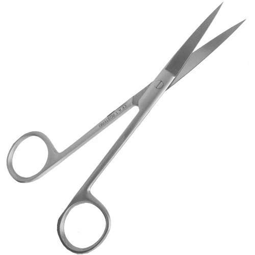 Ciseaux - modèle fin - coupe droite - pointu/pointu - longueur : 14,5 cm - acier inoxydable