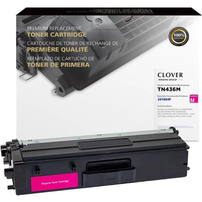 Cartouche de toner remise à neuf Clover Technologies - Alternative pour Brother TN436M - Magenta Clover Technologies Group...