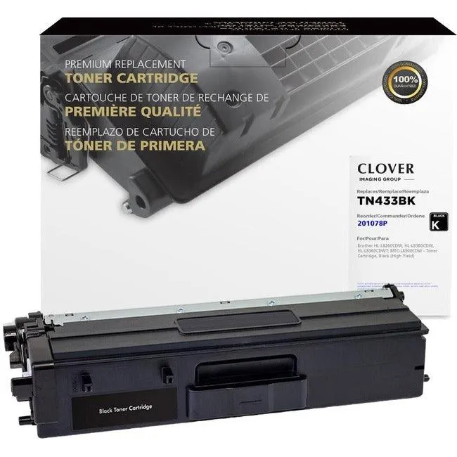 Cartouche de toner remise à neuf Clover Technologies - Alternative pour Brother TN433BK - Noir Clover Technologies Group, LLC