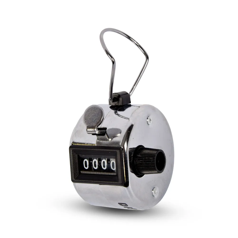 Compteur manuel | Comptoir | Compteur de points | 45g | analogique| métal | Avec anneau de pouce pour une utilisation faci...