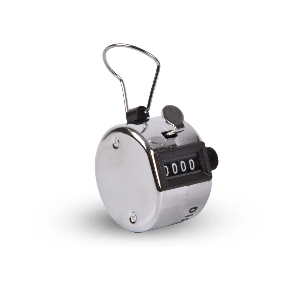 Compteur manuel | Comptoir | Compteur de points | 45g | analogique| métal | Avec anneau de pouce pour une utilisation faci...