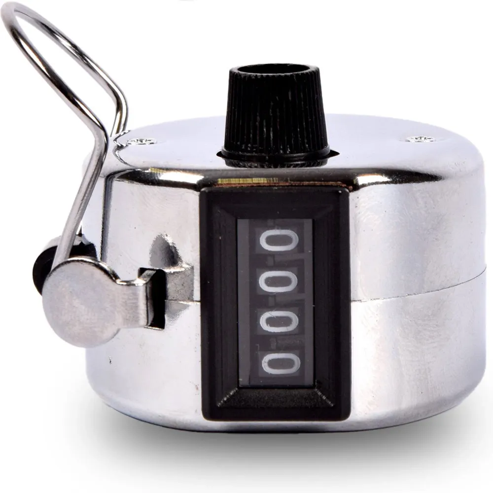 Compteur manuel | Comptoir | Compteur de points | 45g | analogique| métal | Avec anneau de pouce pour une utilisation faci...