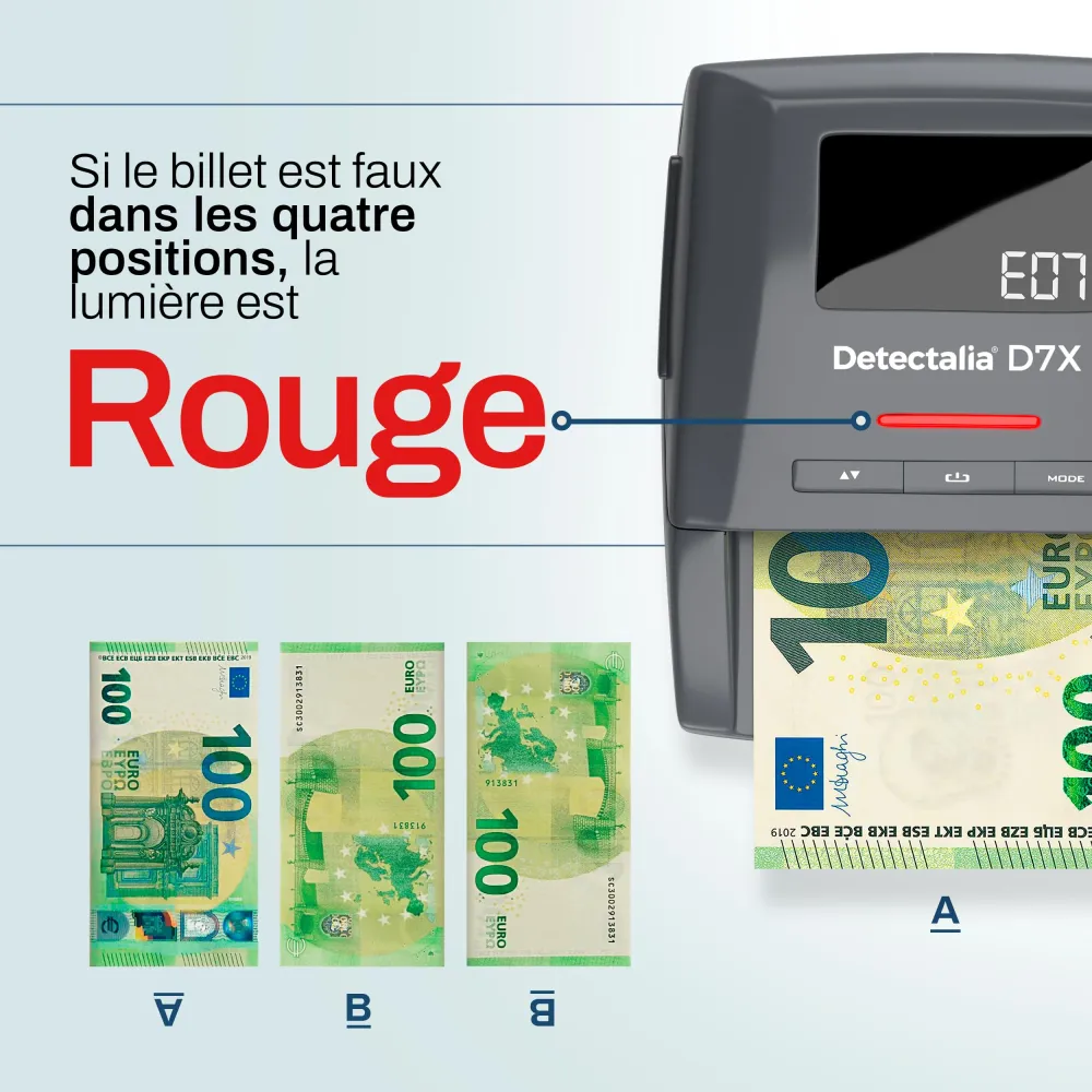 Detectalia D7X Détecteur Faux Billets 7 Contrôles | Occasion - Comme Neuf