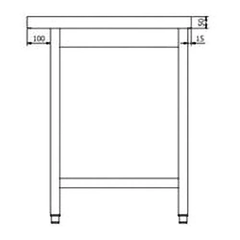 Table de sortie PROFI 1800 x 700 à droite pour modèles PROFI et ECO GastroHero